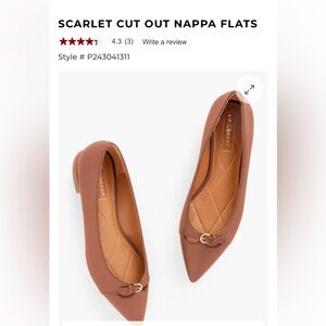 Talbots Scarlet cut out Napa flats 6.5